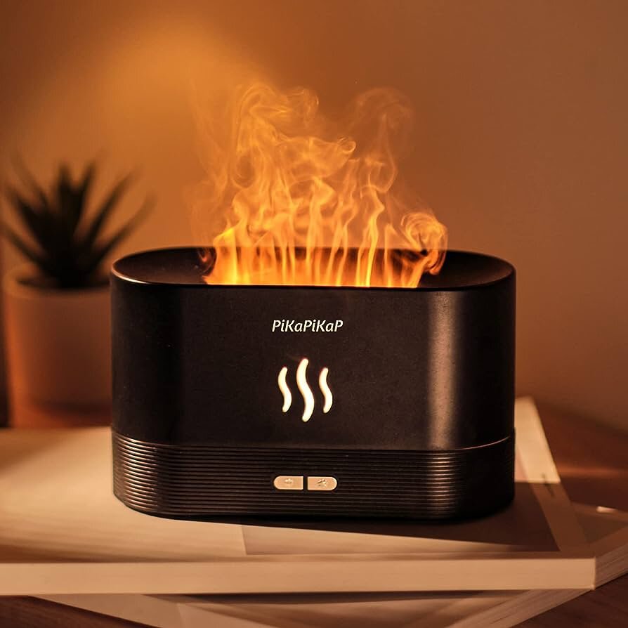 Serene Flame - Aroma Diffuser LED Ultrasonic Flame Humidifier - Shining Room