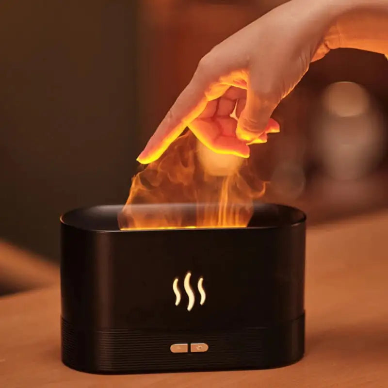Serene Flame - Aroma Diffuser LED Ultrasonic Flame Humidifier - Shining Room