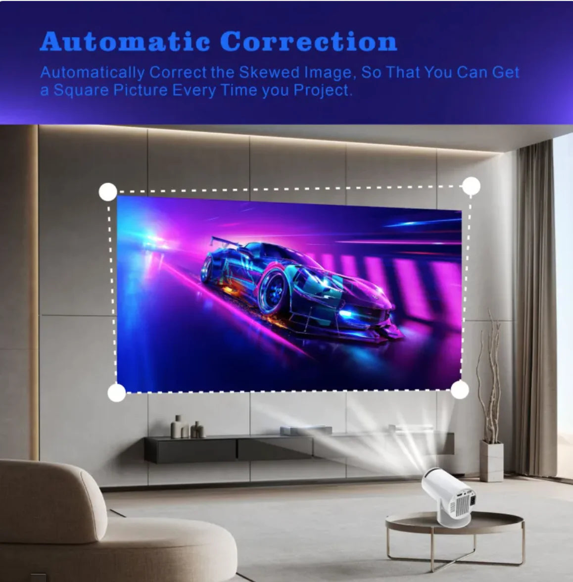 Pocket Cine - Ultra HD 4K Mini Projector - Shining Room