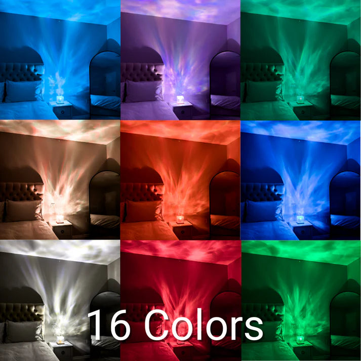Aurora Radiance - Ripple Motion Crystal Lamp