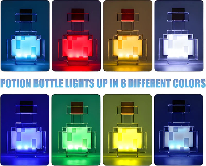 Pixel Elixir - Minecraft Potion Lamp - Shining Room