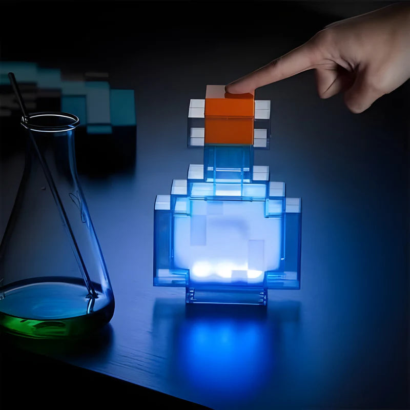Pixel Elixir - Minecraft Potion Lamp - Shining Room