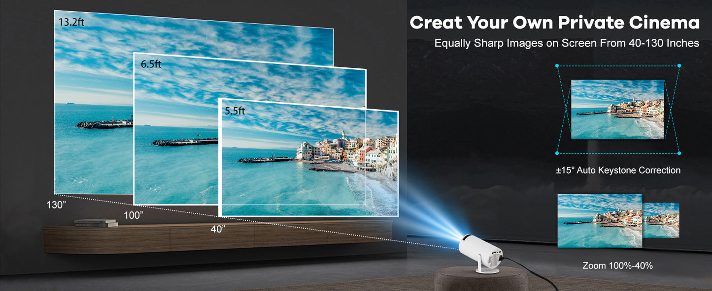 Pocket Cine - Ultra HD 4K Mini Projector - Shining Room