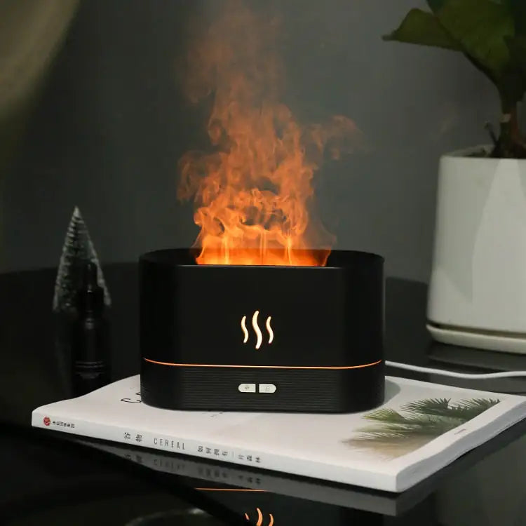 Serene Flame - Aroma Diffuser LED Ultrasonic Flame Humidifier - Shining Room