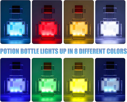 Pixel Elixir - Minecraft Potion Lamp - Shining Room